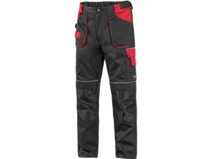 montérkové nohavice do pása cxs orion teodor, čierno červené
