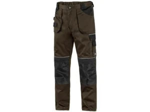 montérkové nohavice do pása cxs orion teodor, hnedo čierne