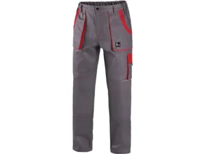 montérkové nohavice do pása cxs luxy josef, šedo červené