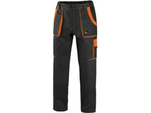 montérkové nohavice do pása cxs luxy josef, čierno oranžové