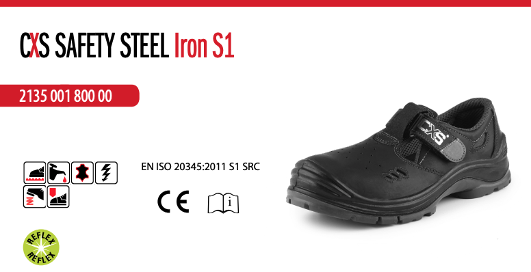 bezpečnostné sandále cxs safety steel iron s1