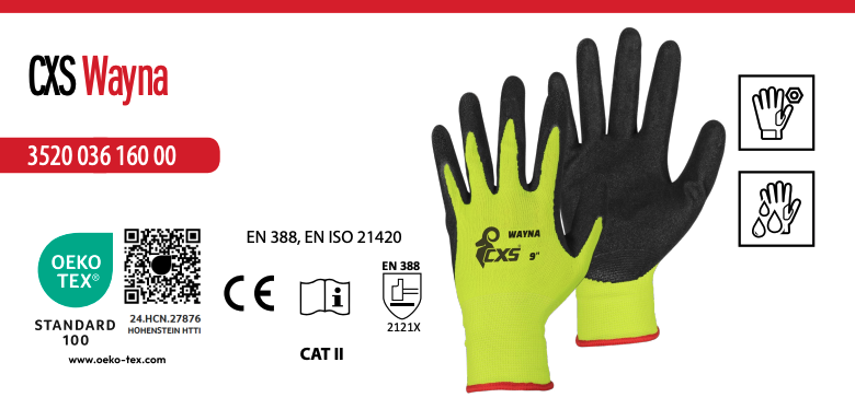 povrstvené rukavice cxs wayna