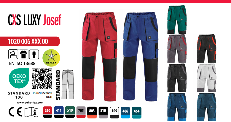 montérkové nohavice do pása cxs luxy josef