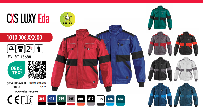 montérková blúza cxs luxy eda, čierno oranžová