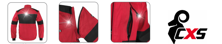 montérková blúza cxs luxy eda, čierno oranžová