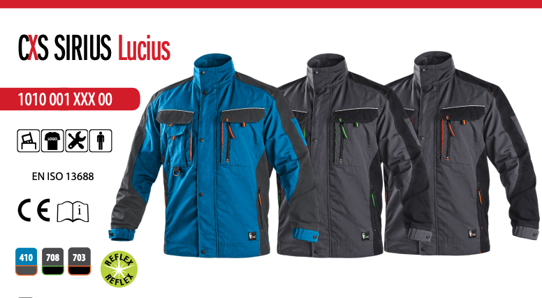 montérková blúza cxs sirius lucius, šedo čierno zelená