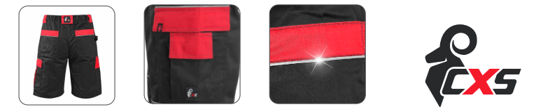 montérkové kraťasy cxs orion david, šedo čierne