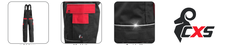 montérkové nohavice na traky cxs orion kryŠtof, sivo čierne