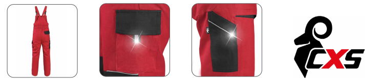 montérkové nohavice na traky cxs luxy robin, čierno oranžové