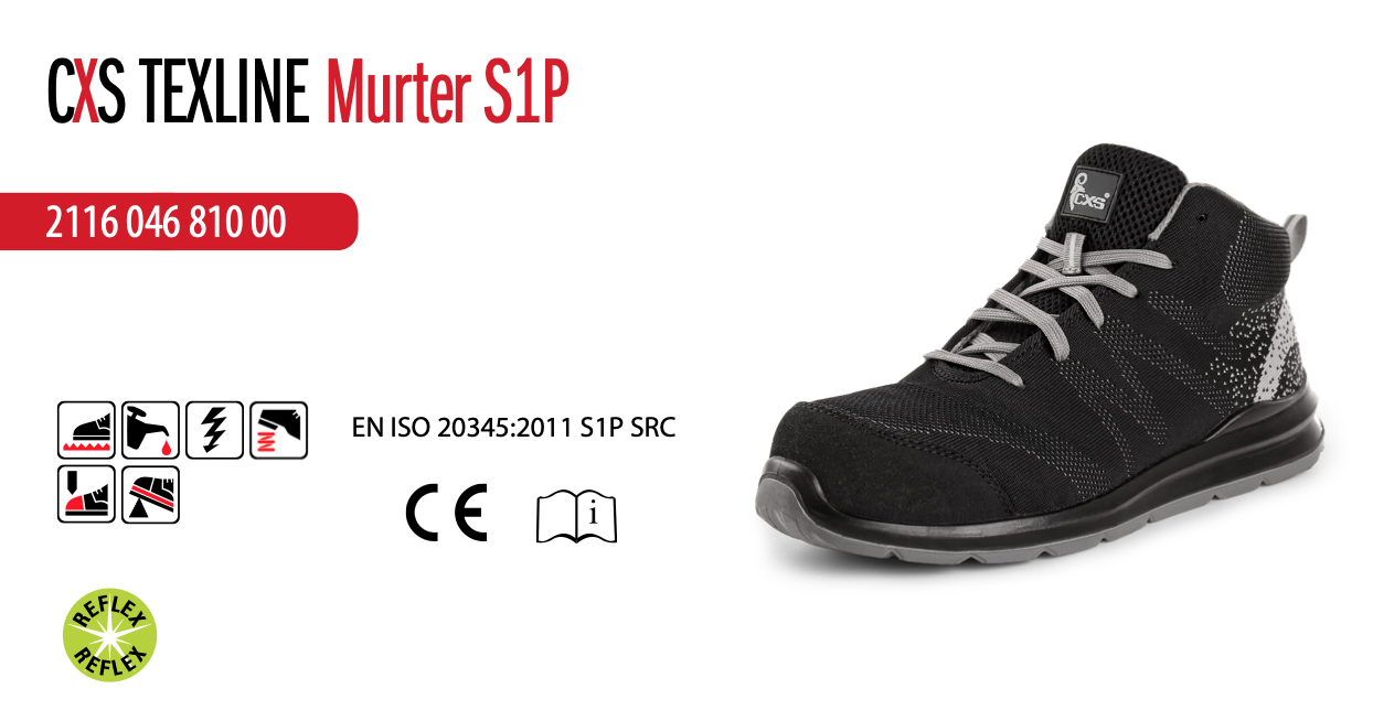 bezpečnostná členková obuv cxs texline murter s1p