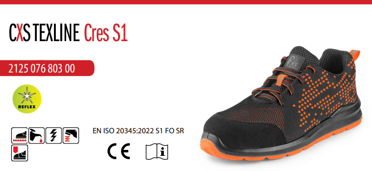 bezpečnostná poltopánka cxs texline cres s1