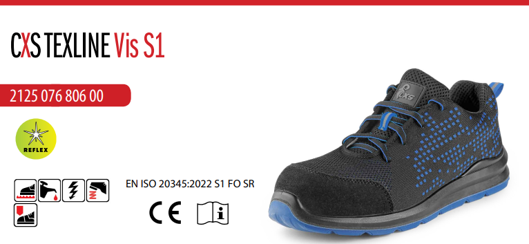 bezpečnostná poltopánka cxs texline vis s1