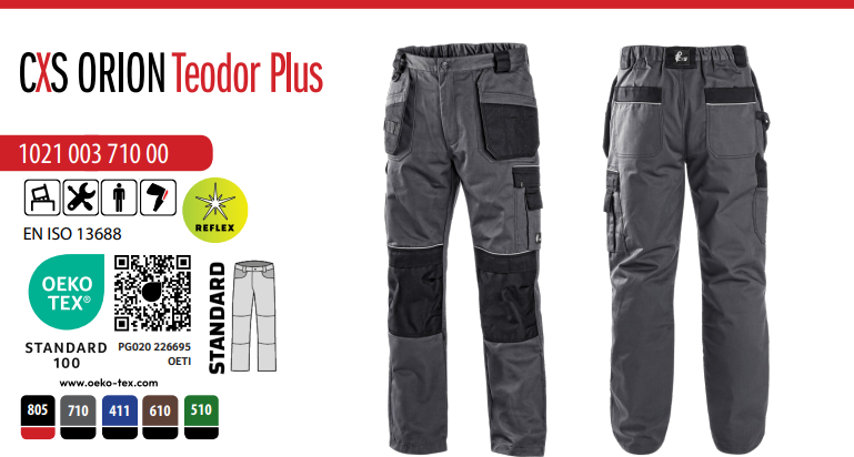 montérkové nohavice do pása cxs orion teodor plus