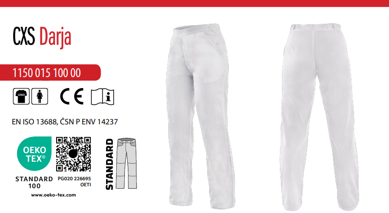 dámske nohavice s pevným pásom cxs darja