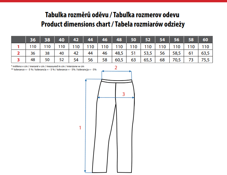 dámske nohavice s pevným pásom cxs darja