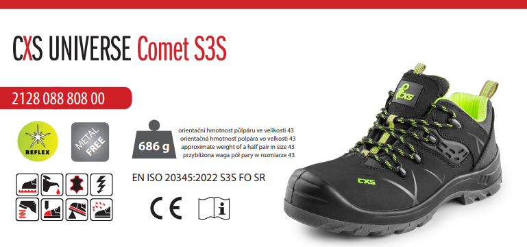 bezpečnostná poltopánka cxs universe comet s3