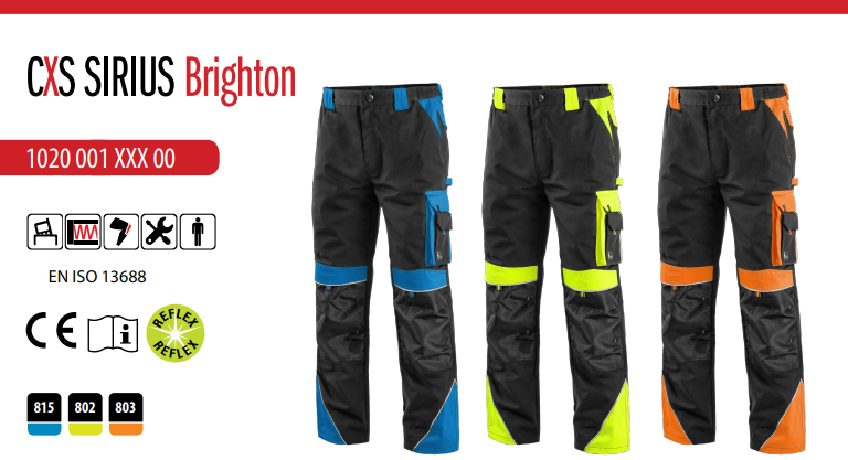 montérkové nohavice do pása cxs sirius brighton