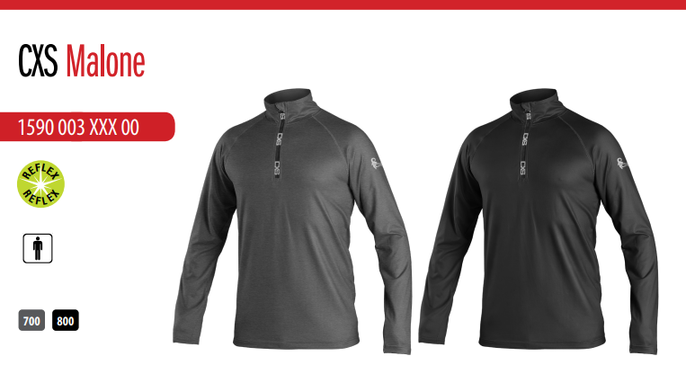 mikina s dlhým rukávom cxs malone, čierna