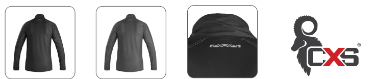 mikina s dlhým rukávom cxs malone, čierna