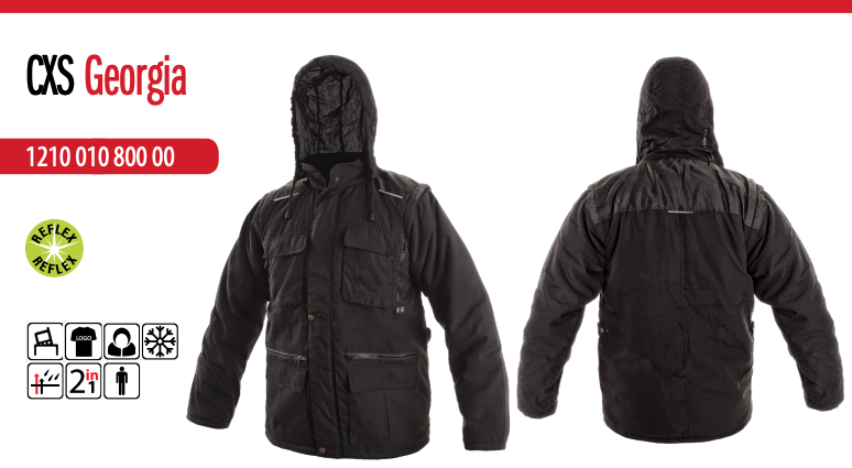 zateplená zimná bunda cxs georgia