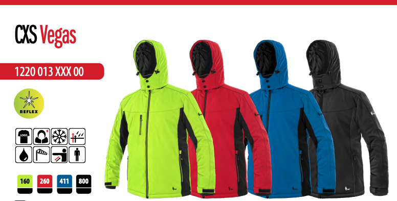zimná softshellová bunda cxs vegas