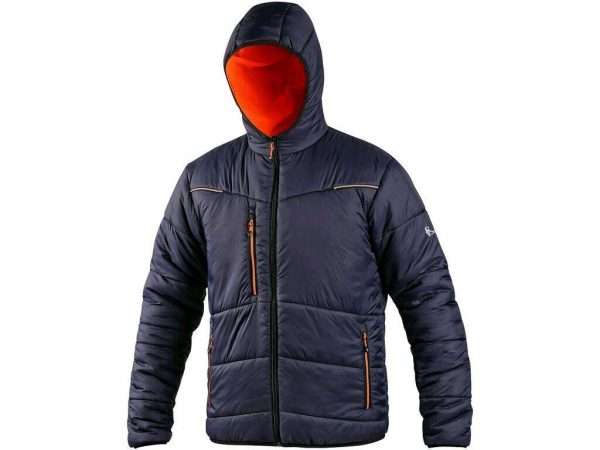 Zimná bunda CXS CHESTER,výstražná, obojstranná, oranžovo-modrá