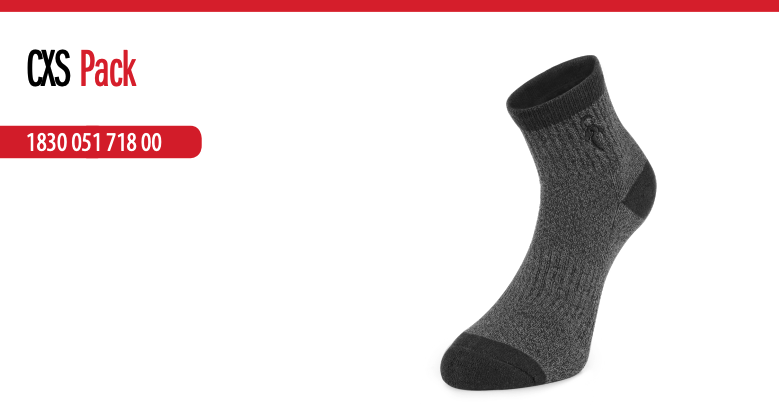 ponožky cxs pack ii, tmavošedé, 3 páry
