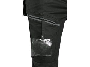montérkové nohavice do pása cxs leonis, šedé s čiernymi doplnkami (kópia)