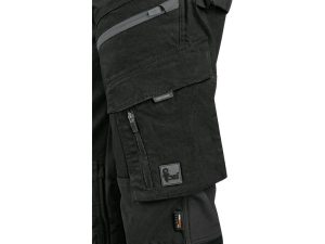 montérkové nohavice do pása cxs leonis, šedé s čiernymi doplnkami (kópia)
