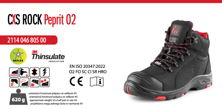 pracovná obuv cxs rock peprit o2