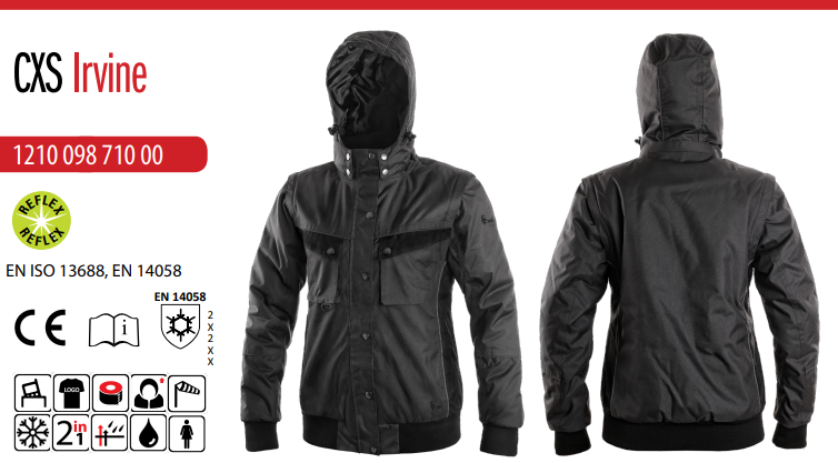 zateplená dámska bunda cxs irvine