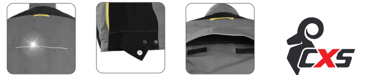 zateplená blúza cxs stretch, šedo čierna