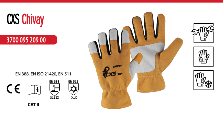 kožené zimné rukavice cxs urbi winter (kópia)