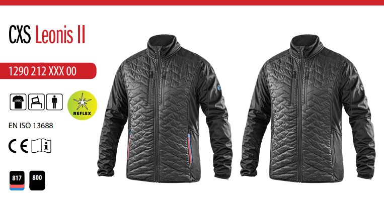 pánska bunda cxs leonis ii, čierna