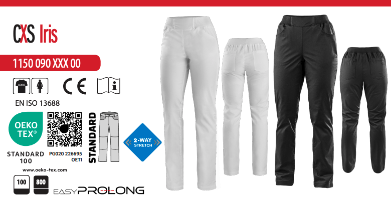 dámske nohavice cxs iris, čierne