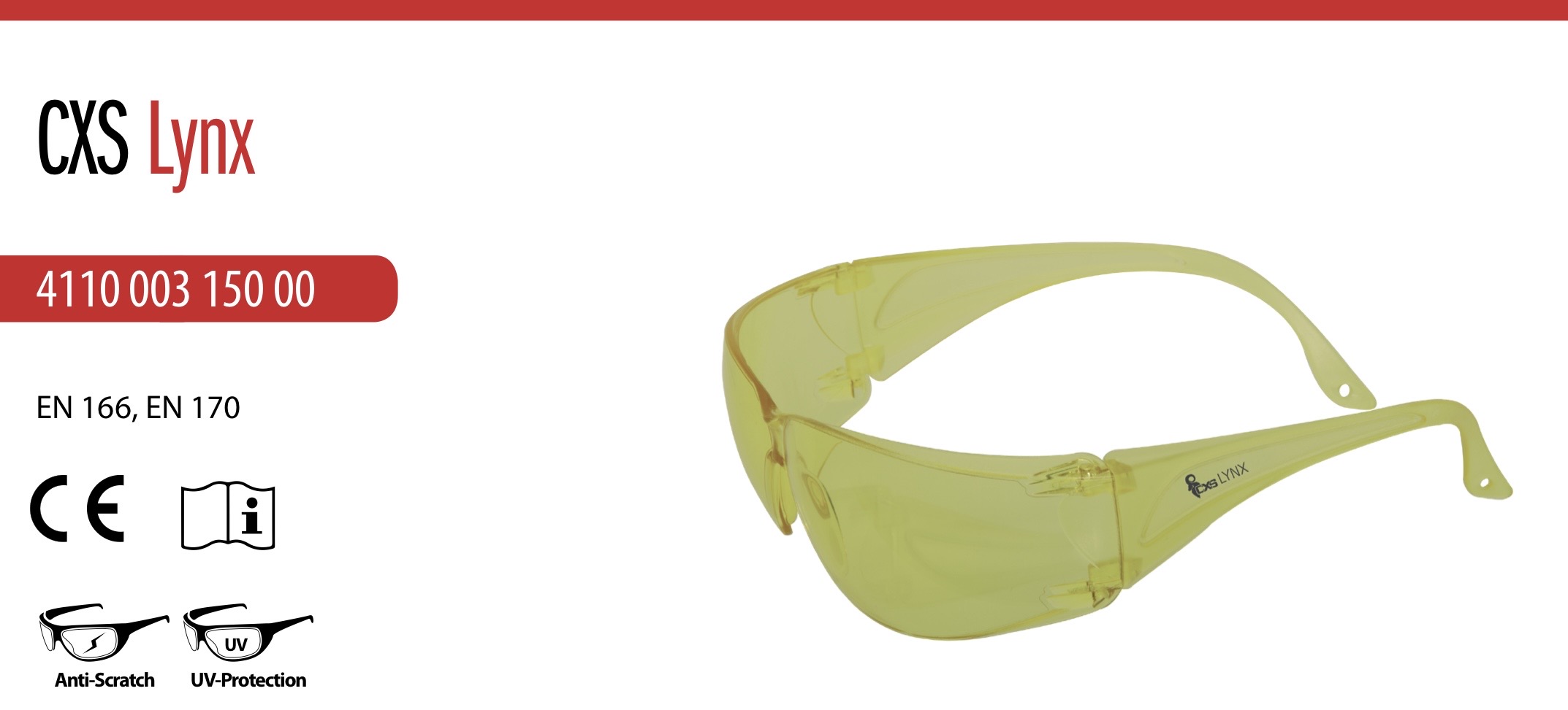ochranné okuliare cxs lynx, žltý zorník