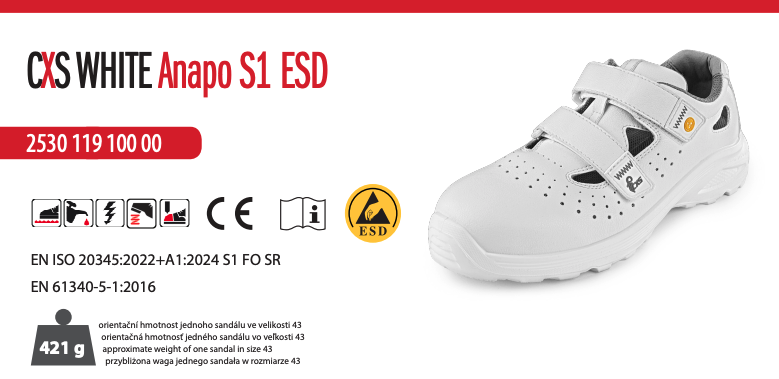 obuv cxs white arno o1 esd