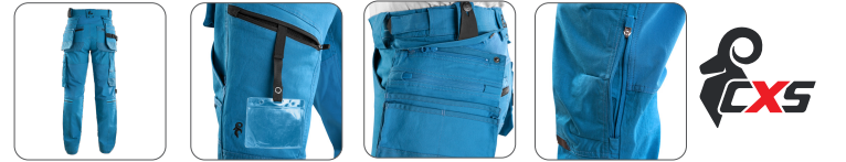 montérkové nohavice do pása cxs leonis, čierne so šedými doplnkami (kópia)